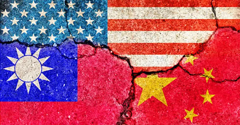 তাইওয়ান, চীন ও যুক্তরাষ্ট্রের পতাকা